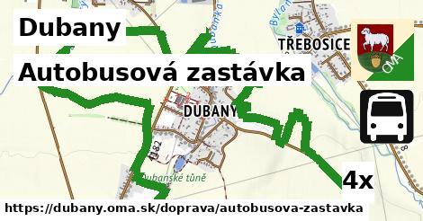 Autobusová zastávka, Dubany