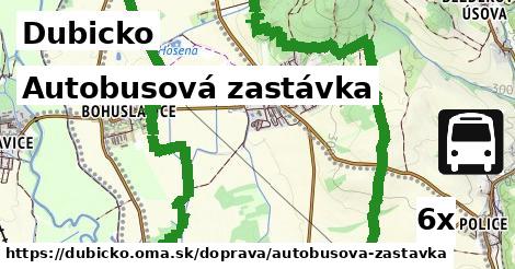 Autobusová zastávka, Dubicko