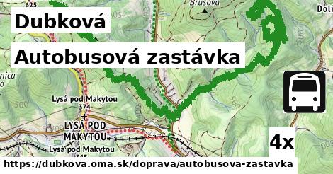 Autobusová zastávka, Dubková