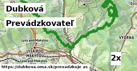 prevádzkovateľ v Dubková