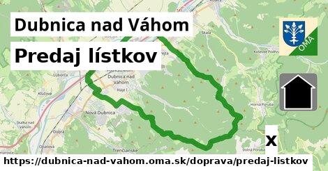 Predaj lístkov, Dubnica nad Váhom