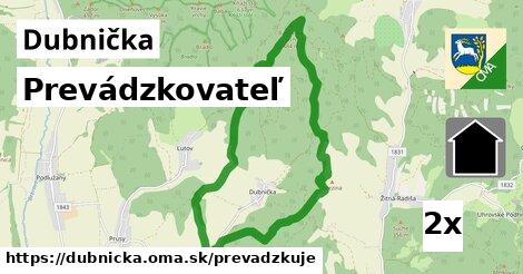 prevádzkovateľ v Dubnička