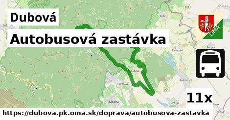 Autobusová zastávka, Dubová, okres PK