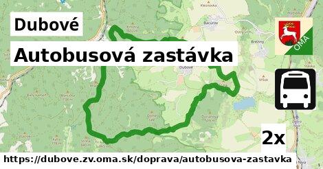 Autobusová zastávka, Dubové, okres ZV