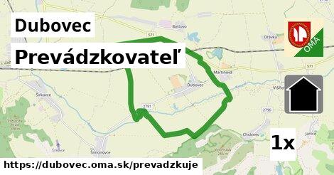 prevádzkovateľ v Dubovec