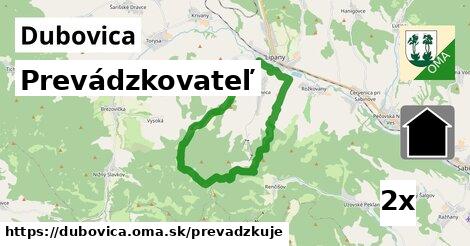 prevádzkovateľ v Dubovica