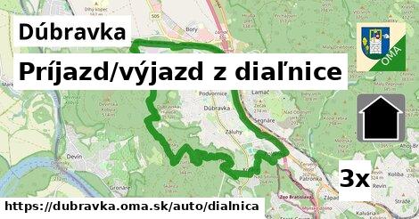 Príjazd/výjazd z diaľnice, Dúbravka