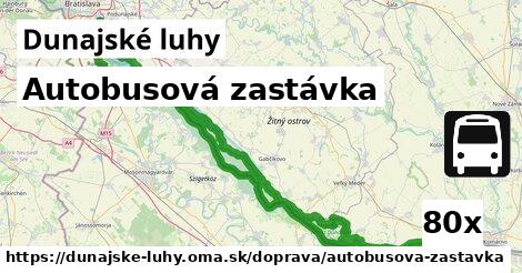 Autobusová zastávka, Dunajské luhy