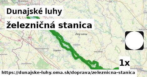 železničná stanica, Dunajské luhy