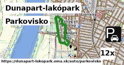 parkovisko v Dunapart-lakópark