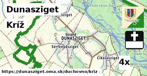 Kríž, Dunasziget