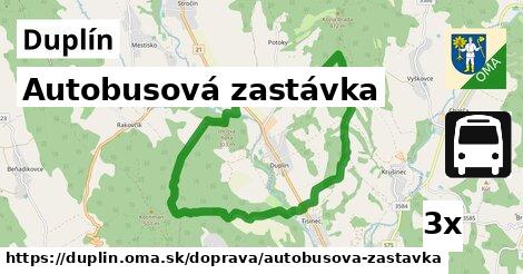 Autobusová zastávka, Duplín