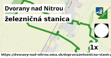 železničná stanica, Dvorany nad Nitrou