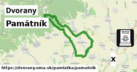 Pamätník, Dvorany