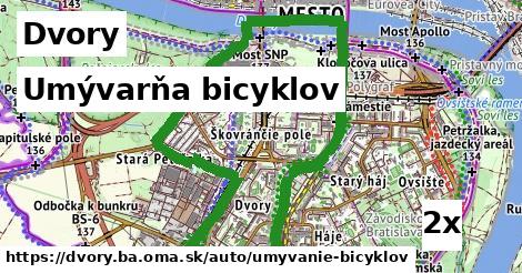 Umývarňa bicyklov, Dvory