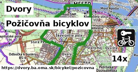 Požičovňa bicyklov, Dvory