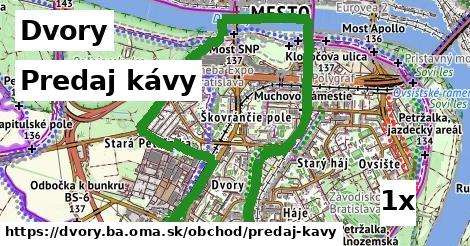 predaj kávy v Dvory