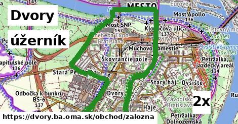 úžerník, Dvory