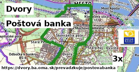 Poštová banka, Dvory