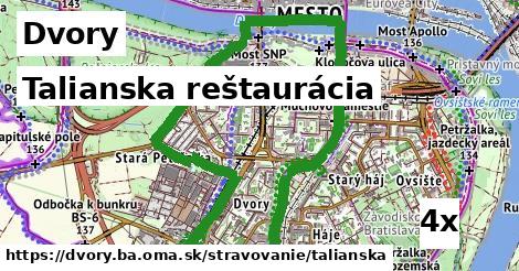 Talianska reštaurácia, Dvory