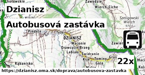 autobusová zastávka v Dzianisz