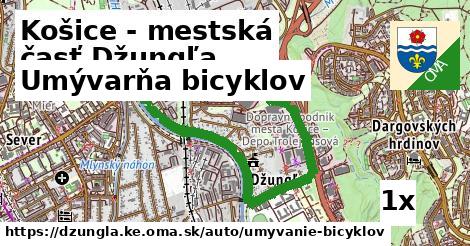 Umývarňa bicyklov, Košice - mestská časť Džungľa