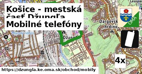 Mobilné telefóny, Košice - mestská časť Džungľa