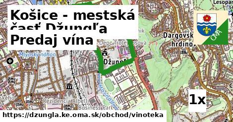 Predaj vína, Košice - mestská časť Džungľa