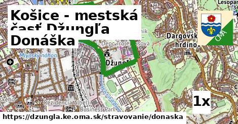 donáška v Košice - mestská časť Džungľa