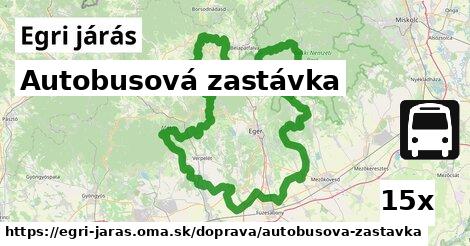 Autobusová zastávka, Egri járás