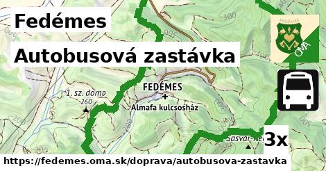 Autobusová zastávka, Fedémes