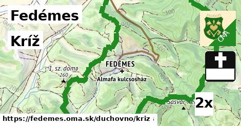 Kríž, Fedémes