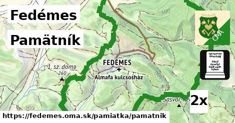 Pamätník, Fedémes