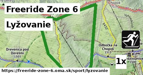 lyžovanie v Freeride Zone 6