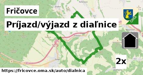 Príjazd/výjazd z diaľnice, Fričovce