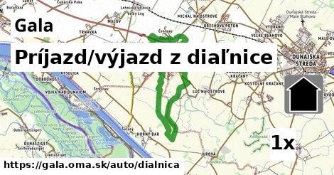 Príjazd/výjazd z diaľnice, Gala