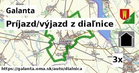 Príjazd/výjazd z diaľnice, Galanta