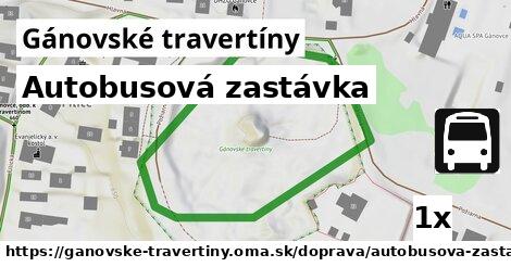 Autobusová zastávka, Gánovské travertíny