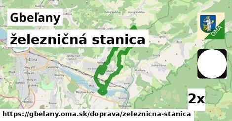 železničná stanica, Gbeľany