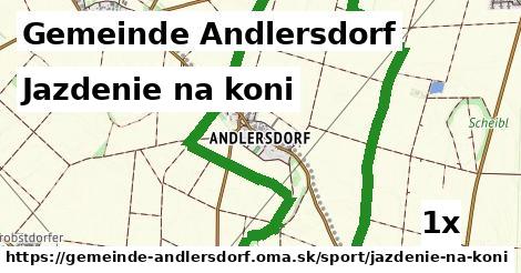 Jazdenie na koni, Gemeinde Andlersdorf