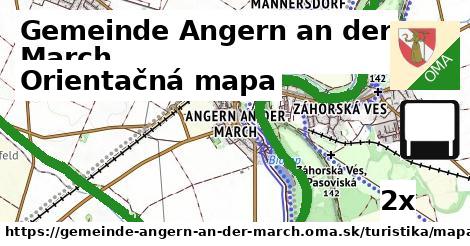 Orientačná mapa, Gemeinde Angern an der March