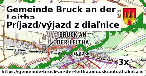 Príjazd/výjazd z diaľnice, Gemeinde Bruck an der Leitha