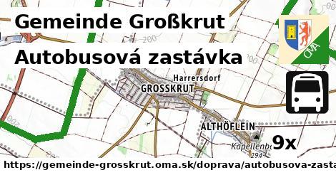 Autobusová zastávka, Gemeinde Großkrut