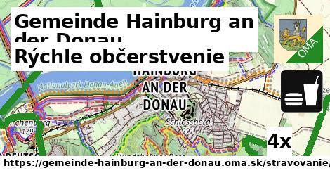 Rýchle občerstvenie, Gemeinde Hainburg an der Donau