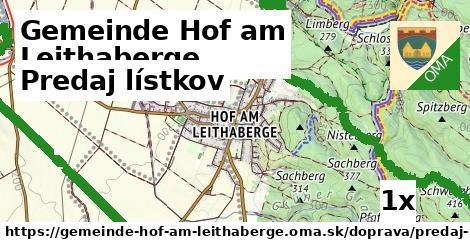 Predaj lístkov, Gemeinde Hof am Leithaberge