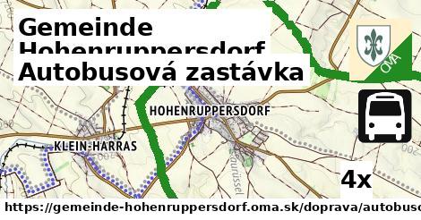 Autobusová zastávka, Gemeinde Hohenruppersdorf