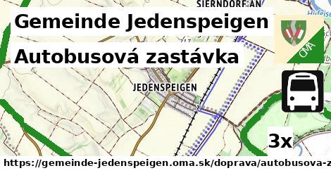 Autobusová zastávka, Gemeinde Jedenspeigen