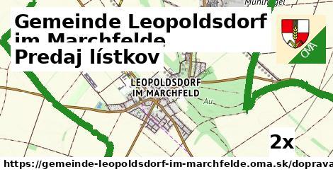 predaj lístkov v Gemeinde Leopoldsdorf im Marchfelde