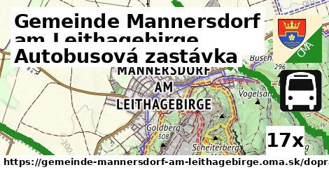 Autobusová zastávka, Gemeinde Mannersdorf am Leithagebirge