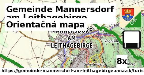 Orientačná mapa, Gemeinde Mannersdorf am Leithagebirge